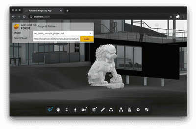 Sample Autodesk Forge application showing the use of Potree pointclouds in the viewer.